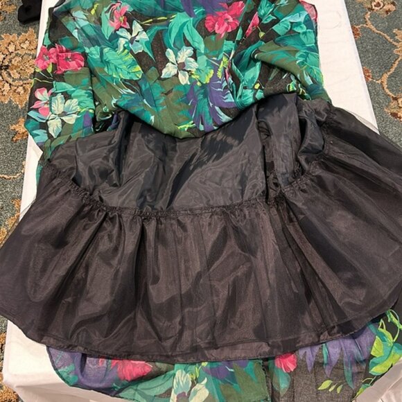 Vintage Opening Night Floral Dress Size 9/10 Excellent Condition Tulle Skirt - Picture 7 of 9